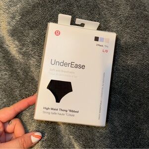 Lululemon under ease highwaisted ribbed thong.